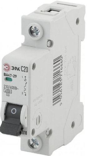 Выключатель автоматический Эра ВА47-29 1п 5А C 4,5кА фото Выключатель автоматический Эра ВА47-29 1п 5А C 4,5кА картинка